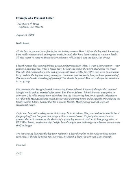 personal letter template|30+ Best Personal Letter Formats & Examples .